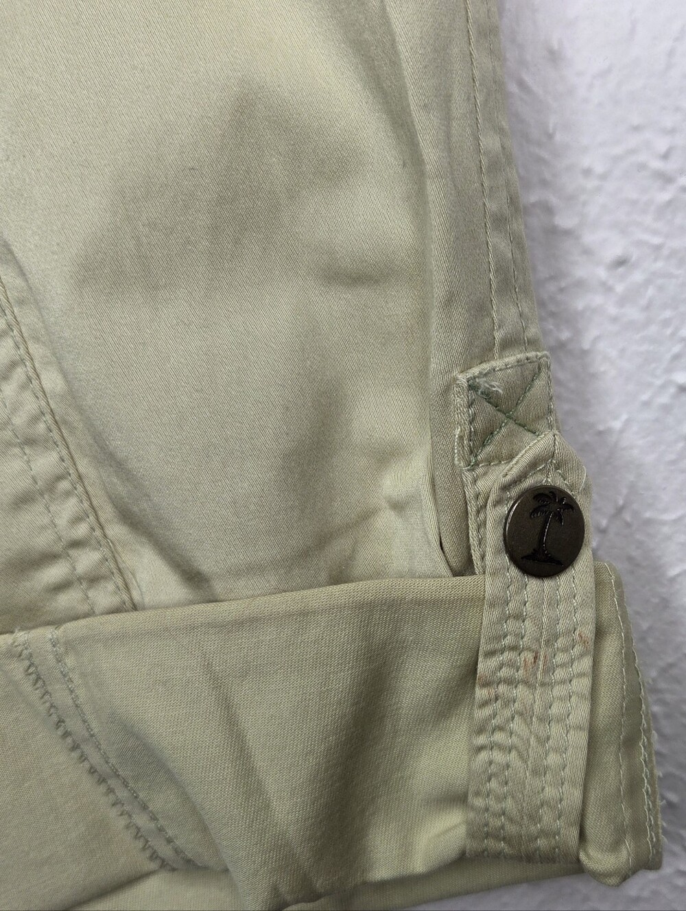 Tommy Bahama Stretch Sage Green Roll Up Capri Pants Size 4 Cropped Resort - Picture 2 of 10